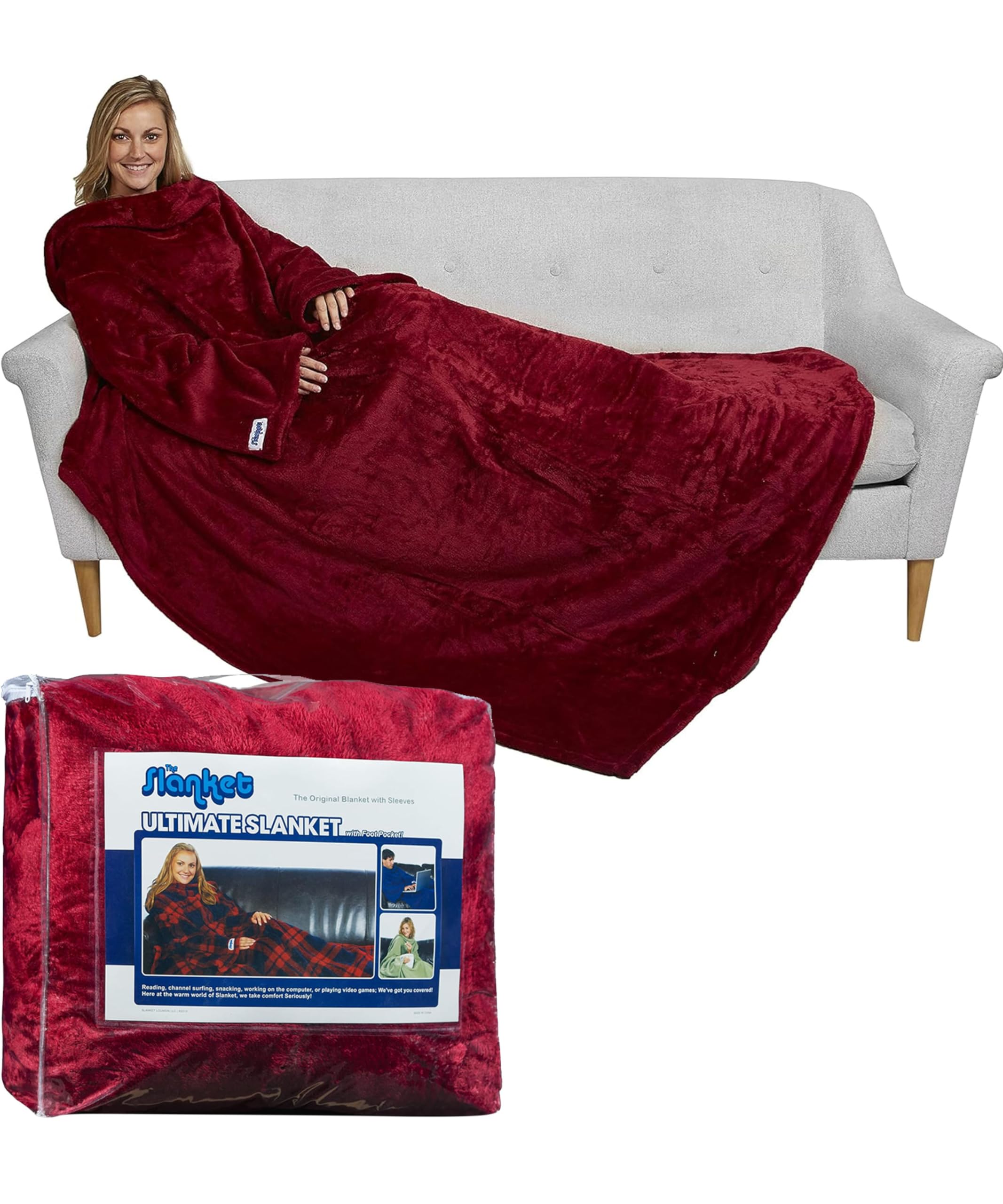 Amazon | 究極のSlanket、元のBlanket with Sleeves、スーパーソフト